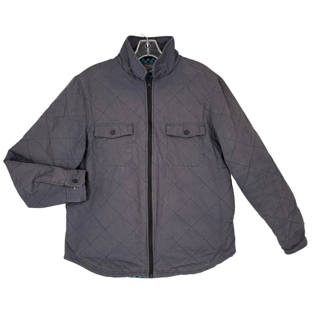 Wallin &‎ Bros Quilted Jacket Mens Large Gray Workwear Streetwear Gorpcore